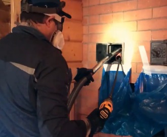 очистка печи от сажи 